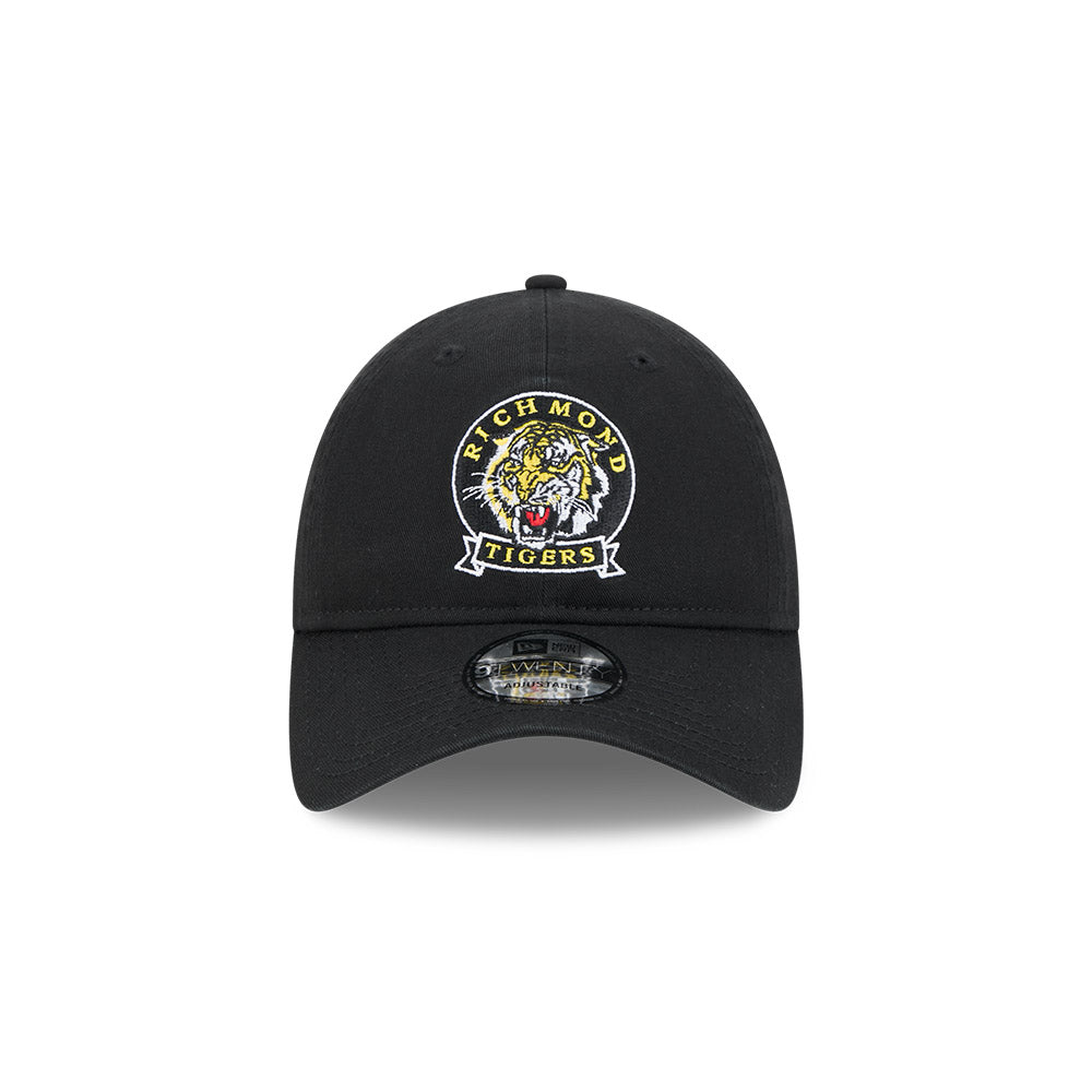 Richmond Tigers Hat - AFL 2025 Retro Washed 9Twenty Strapback Cap - New Era